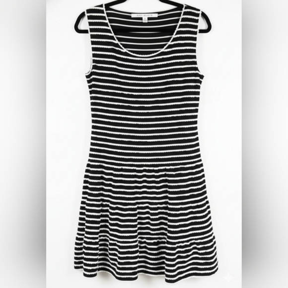 Max Studio Black and White Striped Mini Dress - Picture 3 of 6